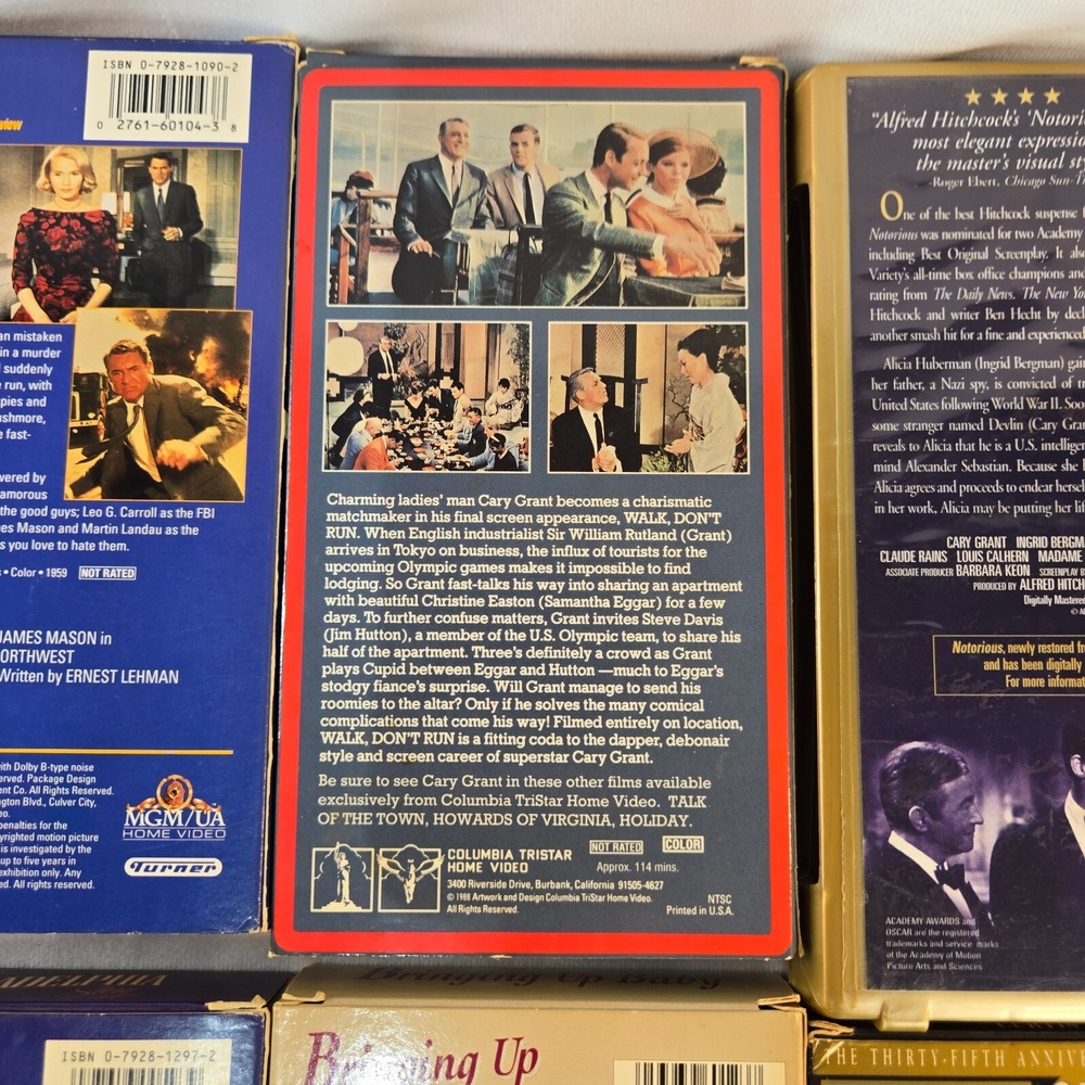 Cary Grant 6 VHS Movies North by Northwest Notorious Operation Petticoat Hepburn - Picture 5 of 9
